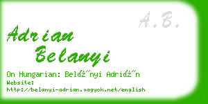 adrian belanyi business card